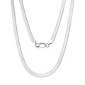 Custom 1.8/3/4.5mm Flat Snake Chain 925 Sterling Silver Blade Necklace Gold Plated Choker for Women Men Fine Jewelry Wholesale