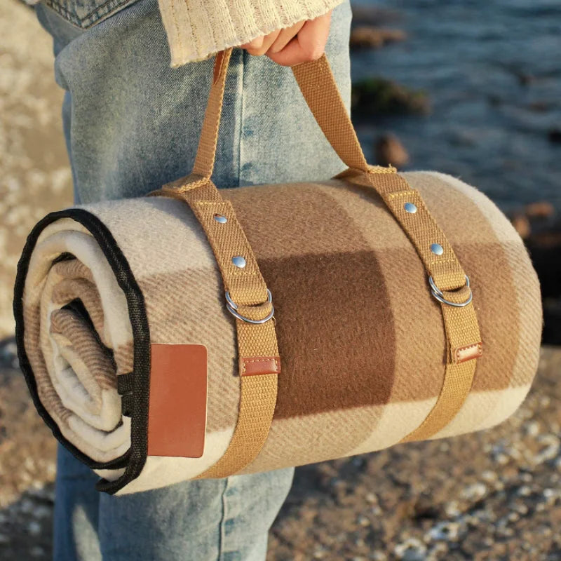 Cotton Rope Blanket Carry Strap Bed Blanket Straps Custom Camping Mat Carrier Picnic Beach Mat Holder