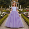 Western Style Sequin Girls Wedding Dress Colorful Party Dresses for Girl Birthday Short Sleeve Big Girl Dresses for 12Y
