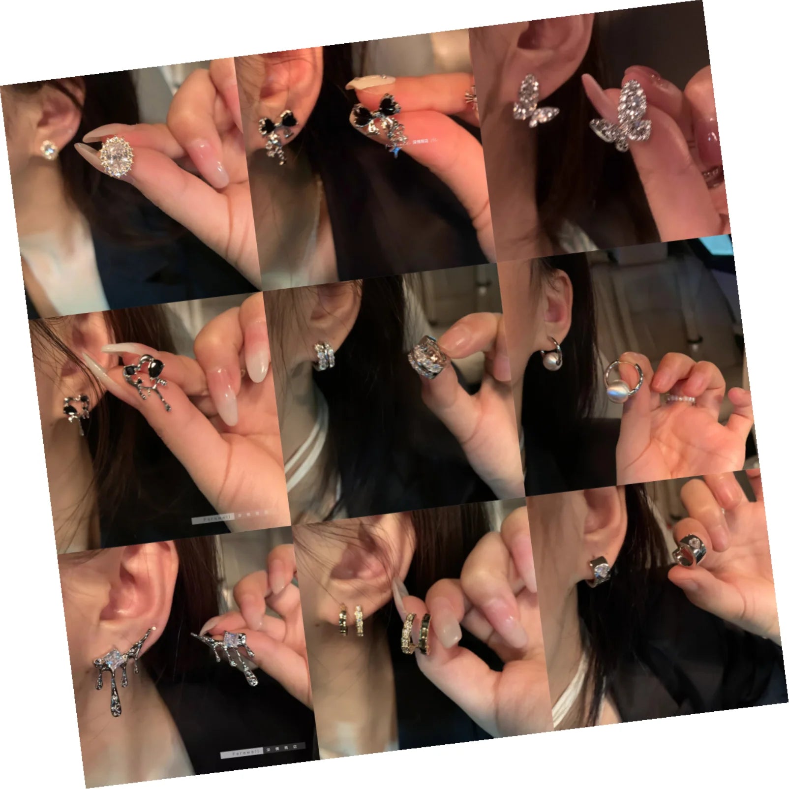 DAIHE Wholesale Women Fashion Jewelry Earrings S925 Silver Needle Zircon Bow Stud Earrings for Women