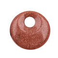 Fashion 20MM Pendant Syn.Goldstone Round Shaped Crystal Healing Stone Charms Handicraft Decoration for Necklace Making As Gift