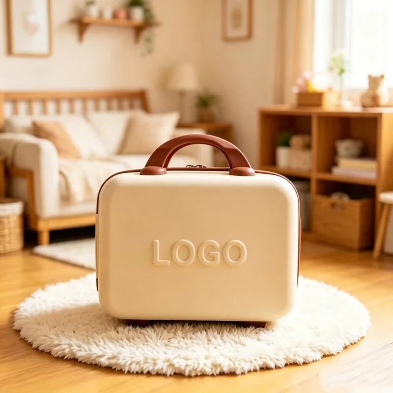 Customizable Durable Fashion 14-inch Makeup Case Zipper Closure PP Material Waterproof Portable Carry-On Soft Handle Animal