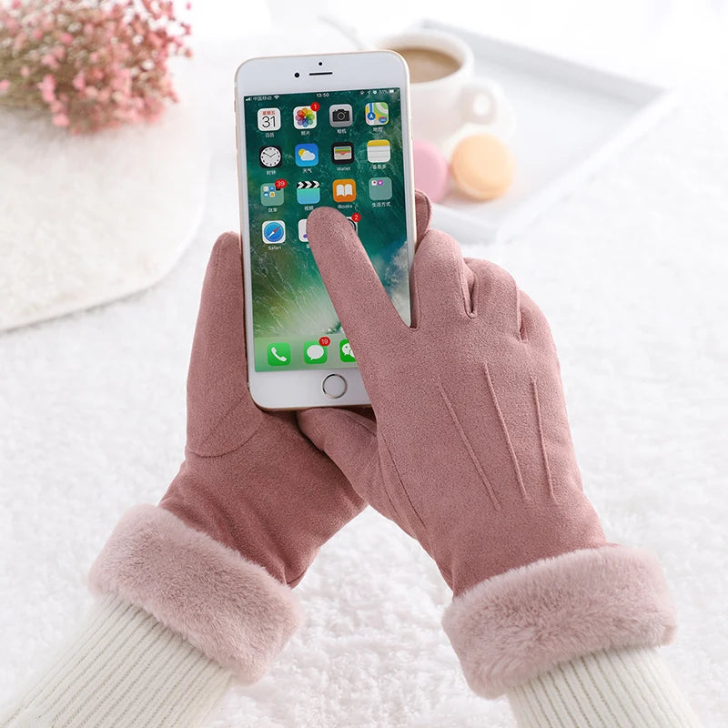 Hot Sale Fancy Dresses for Girls Fleece Touch Screen Women Winter Fashion Gloves