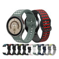 Eraysun Soft Two-color Wave Pattern Silicone Strap for for Watch 5 Pro & 4 Waterproof Breathable Adjustable Wristband