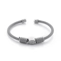 KALEN Punk Personality Opening Cuff Mesh Bangles Men Stainless Steel Bangle Jewelry
