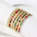 New Fashion Luxury Adjustable Baguette Bangle Exquisite Colorful Shining Zircon Women Tennis Bracelet