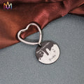 Wholesale Custom Promotional Keychains Round Shape Blank Stainless Steel Keychain