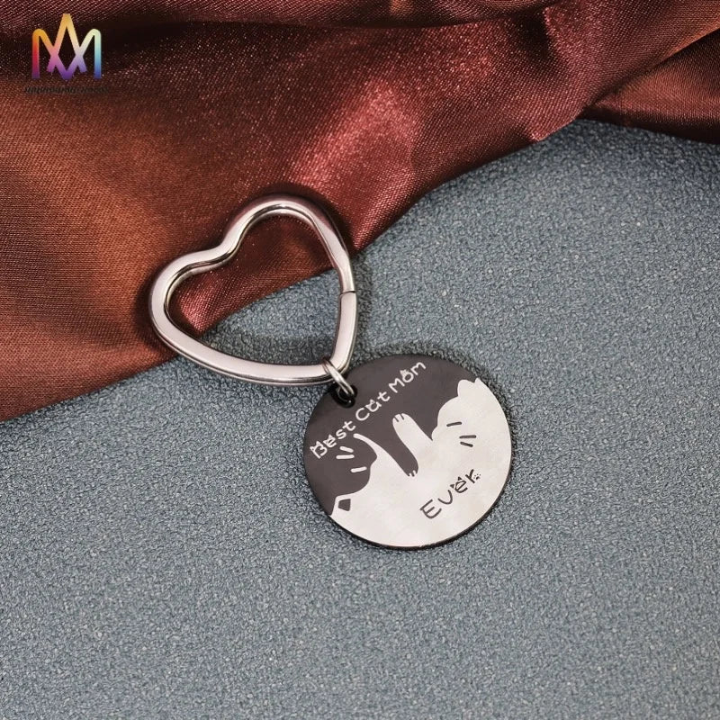 Wholesale Custom Promotional Keychains Round Shape Blank Stainless Steel Keychain