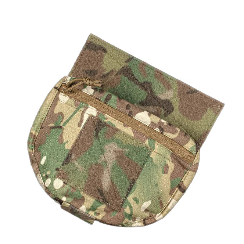Cordura FC Drop Pouch Chest Rigs Tactical Vest Bag with Zipper Closure and Bottom Elastic Band for Tactical Chest Hangers