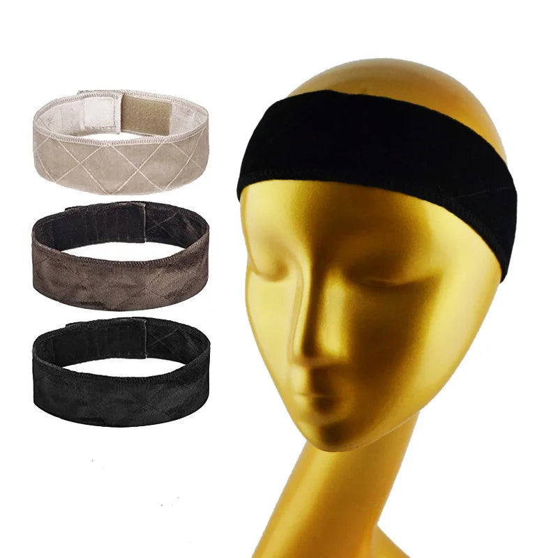 Hot Selling New Design Non-slip Adjustable Black Velvet Women Wig Grip Headband