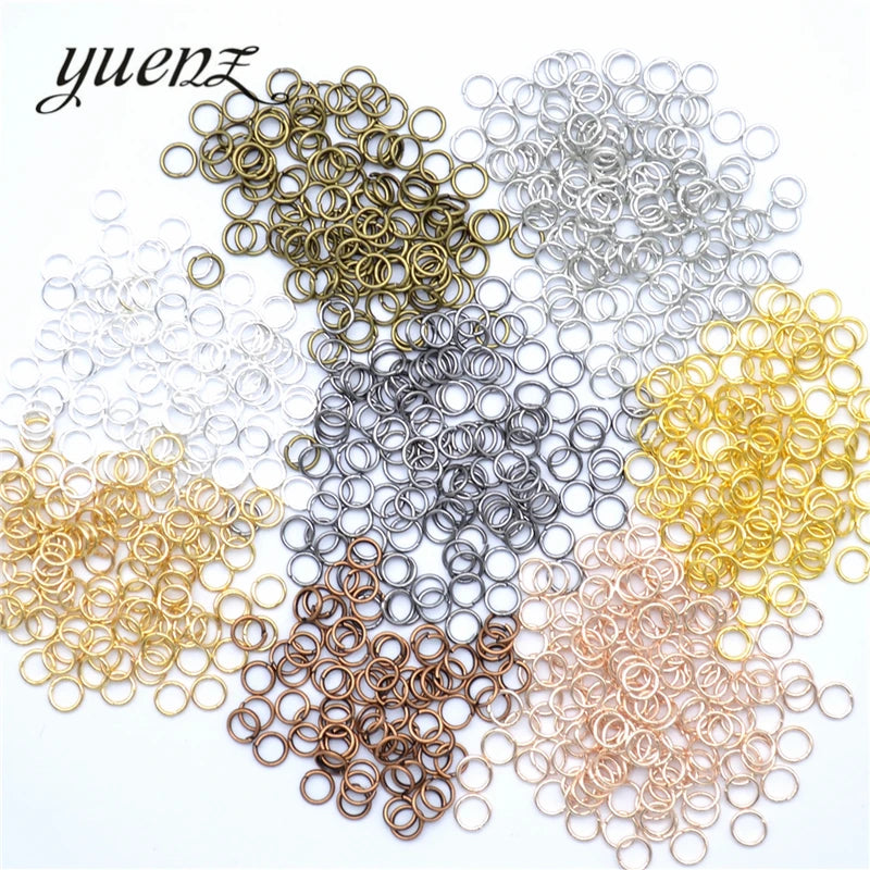 200pcs 0.7X4mm 0.7X5mm 0.7X6mm 0.7X7mm 0.7X8mm 0.7X9mm 0.7X10mm Metal Jump Rings Connectors Diy for Jewelry Making Findings