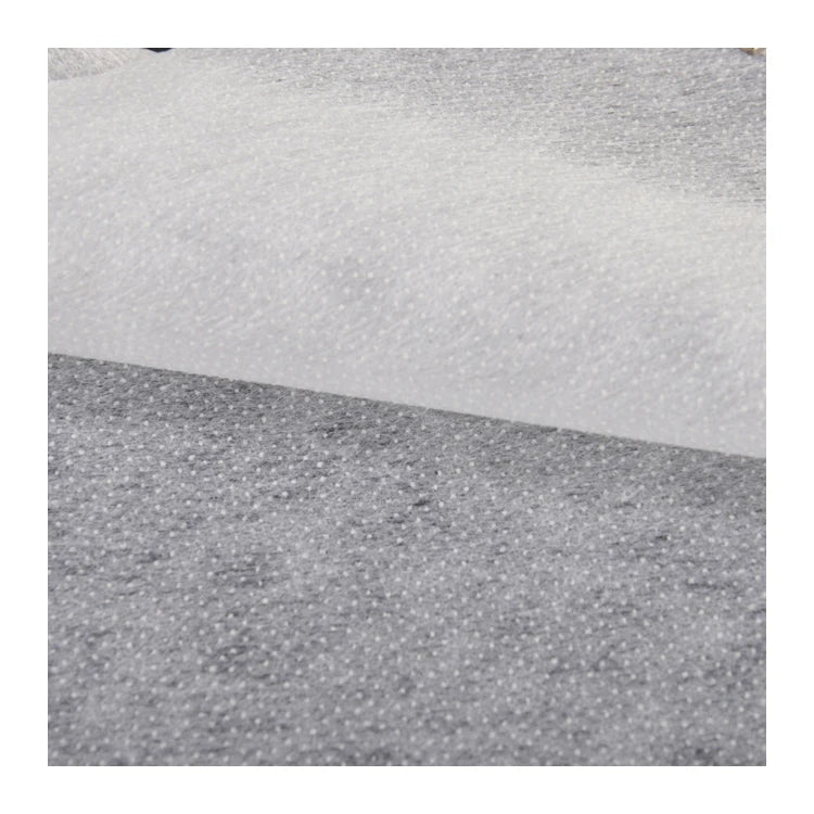 Manufacturer Nonwoven Gum Stay Fusing Interlining Thermal Bond Double Dot Interlining