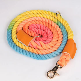 OKEYPETS Best Welcome Fashion Colorful Handmade Dog Lead Soft Multifunction Hemp Rope Dog Cotton Leash