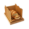 Adjustable Bamboo Chopping Block Compact Foldable Cutting Board with Crumb Tray for Wood Cheese Chopping Guide