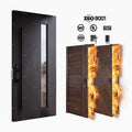 Foshan Yohome Italy Style House High Security Main Wooden Entrance Door Wooden Pivot Entry Door with Smart Lock