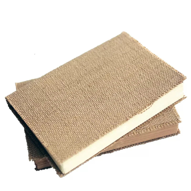 Custom Notepad with Linen Edge Creative Notebook Hand-painted Gift Linen Notebook Simple Kraft Paper Manual Ledger