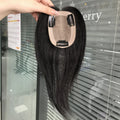 100% Virgin Human Hair Toupee Base Brazilian Hair Straight for Woman Skin Feeling Silk Base with Pu Topper Natural Black