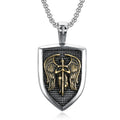 Saint St Michael Archangel Medal Shield-Shape Pendant Mythological Catholic Angel Guard Saint Michael Amulet Jewelry Gift