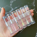 Low MOQ 100pcs Customize PETG Round Full Transparent 2.5ml Liquid Lipstick Tubes Clear Mini Lip Gloss Tubes With Wands