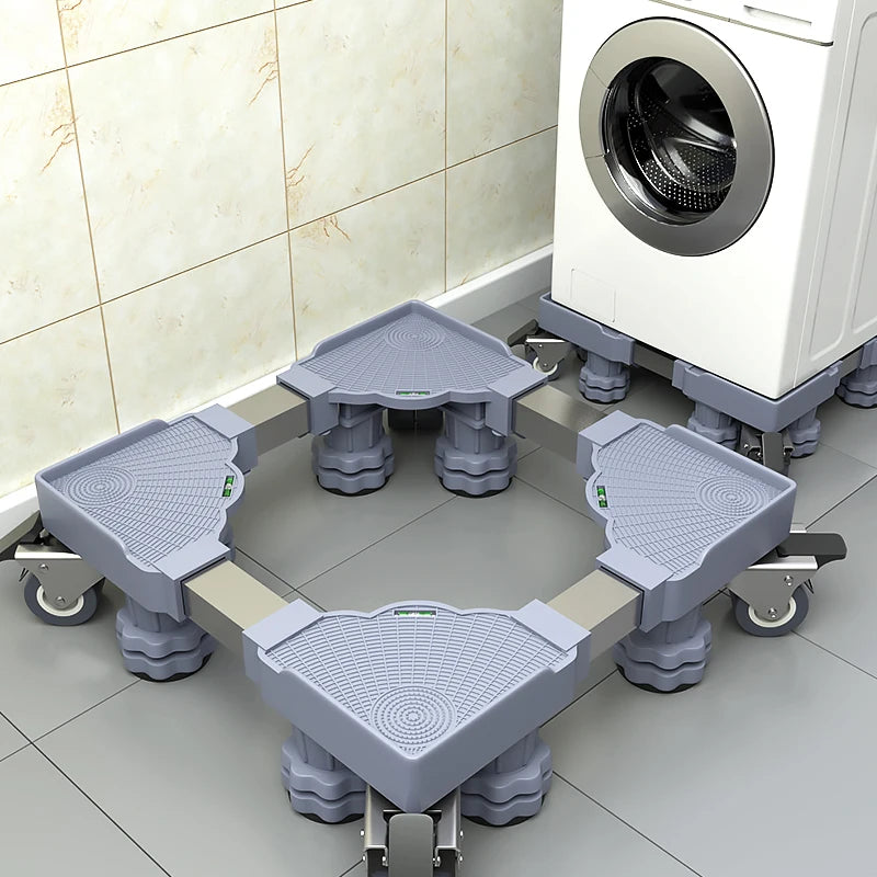 Factory Direct Adjustable Movable Plastic Stand Easy Standing Type Fridge Base Single Tier Sundries Use Washing Machine Storage