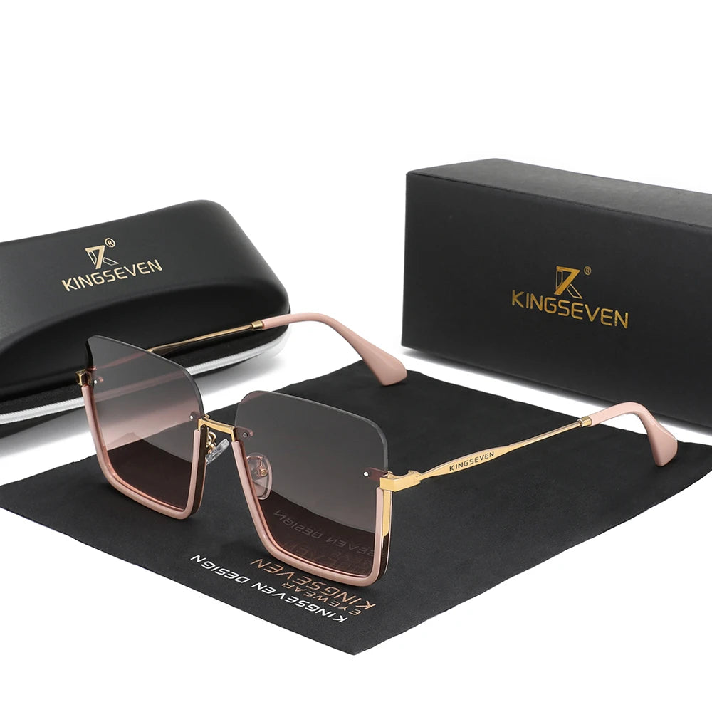 KINGSEVEN 2025 Fashion Women's Sunglasses UV400 Protective Gradient Lenses Oculos De Sol N808