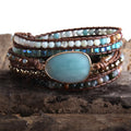 Fashion Wholesale Custom Beaded Bracelet Personalized Jewelry Handmade 4mm Natural Gemstone/Crystal  5 Strands Wrap Bracelets