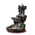 14*18cm China Handmade Novelty Resin Wholesale Price Customized Ceramic Backflow Incense Burner Waterfall Mountain for Sales
