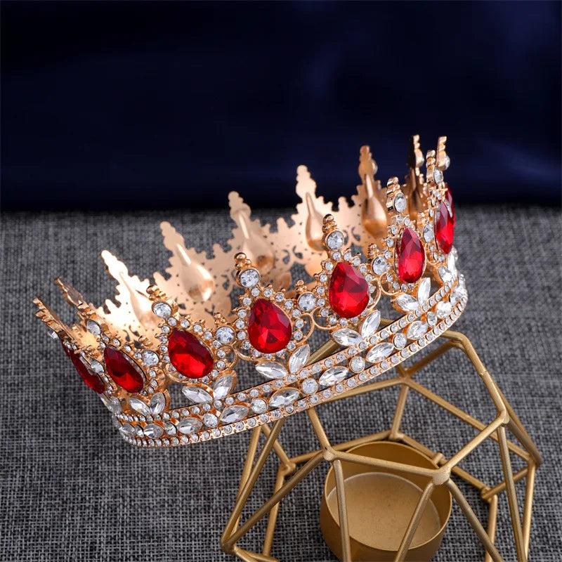 Wholesale Luxury Bride Crown Tiara Luxury Alloy Hair Accessory Crystal Zircon Claw Setting Rhinestone Inlay for Bridal Wedding