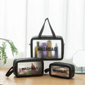 PU Transparent Cosmetic Wash Bag Large Capacity Bath Bag Frosted Waterproof Storage Bag Finishing