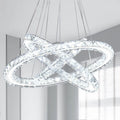 Modern Luxury 3-Ring White LED Flush Mount Ceiling Light Hanging Pendant Lamp for Bedroom Luxury Pendant Chandelier for Room