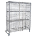 Stainless Carbon Steel SMT 18" X 48" X 61" SMD ESD 4 Tiers NSF Metal Chrome Wire Shelf Security Cage Cart