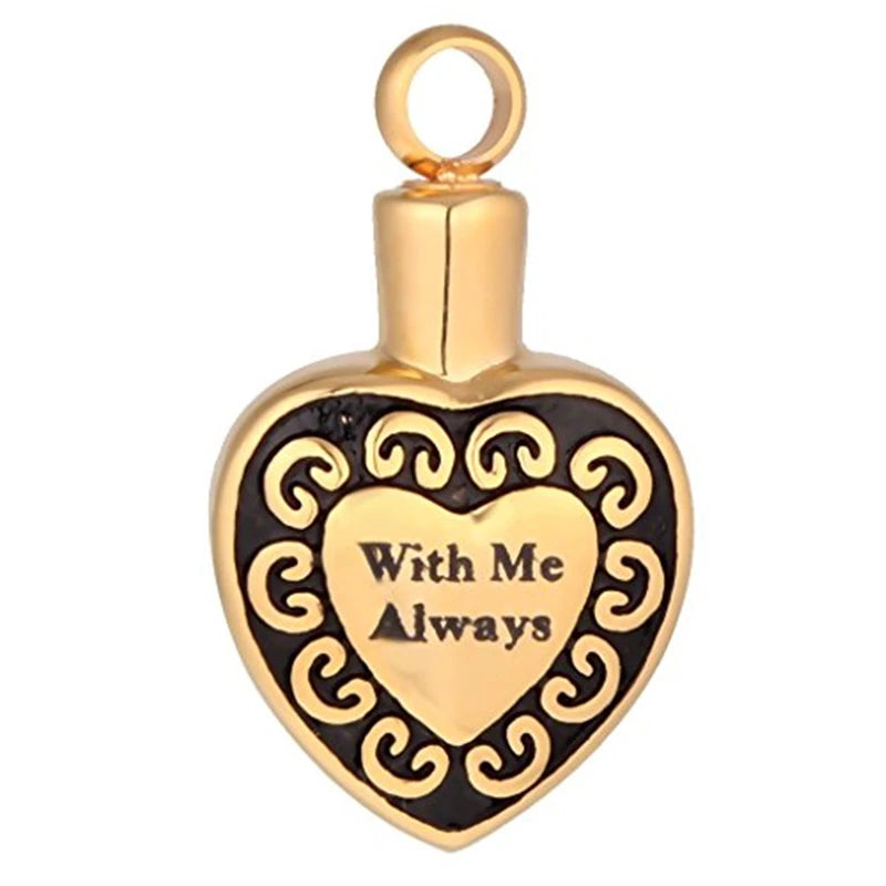Stainless Steel Memorial Ash Holder Cremation Urn Keepsake Heart Pendant