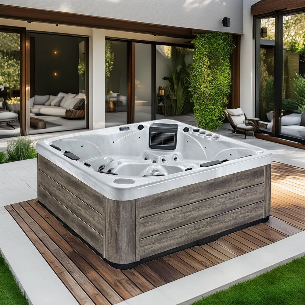 Sunrans Modern Design Large Capacity Outdoor Hot Tub 6 Person Balboa Spa Hydrotherapy Whirlpool Spa Tubs