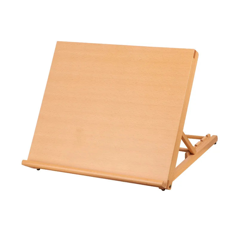 Oil Painting Tools Folding Desktop Art Easel Desktop Multifunctional Beech Wood Products Drawing Board Easel