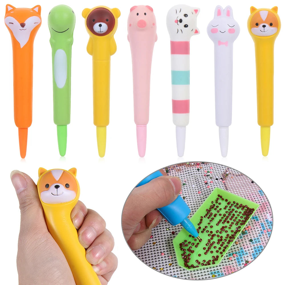 YZ Soft Foam Point Drill Pen Handmade 5d Diamond Painting Pen Embroidery Nail Art Rhinestone Picker Tools Stress Relief Toys Pen