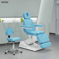 Rhine Blue Metal Massage Bed with Foot Control Base and 3/4 Motor for Beauty Salon