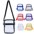 Pretty Arts Clear Crossbody Messenger Bag PVC Stadium Approved for Concerts and Sporting Events Unisex