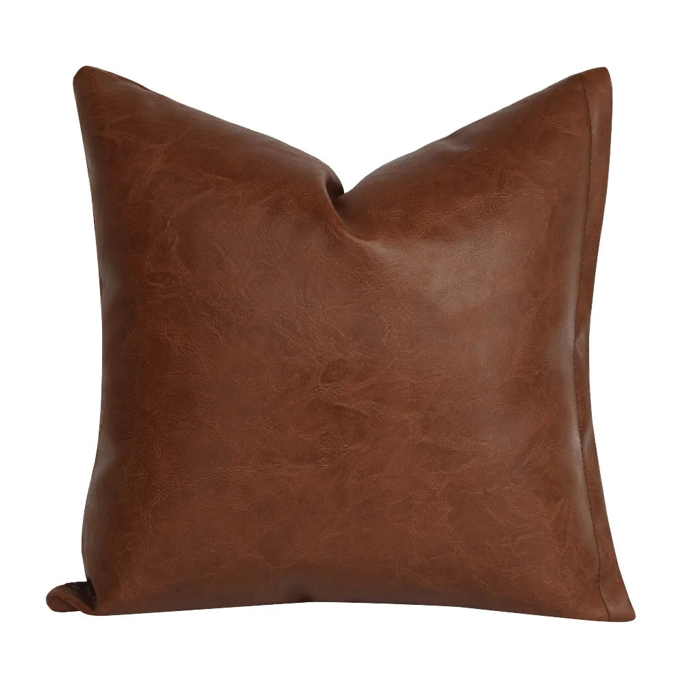 Wholesale 45x45cm Soft Pu Faux Leather Sofa Cushion Covers Luxury Home Car Bed Pillowcases Decorative