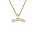 CN367 Brass Setting CZ Hip Hop Necklace Iced Out Jewelry