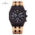 Antique  Wood Watch Japanese Quartz Movement 42mm Customizable Logo Engraving