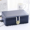 PU Leather Jewelry Organizer for Custom Logo Branding and Boutique Identity Large Magnetic Snap Packaging Case Set