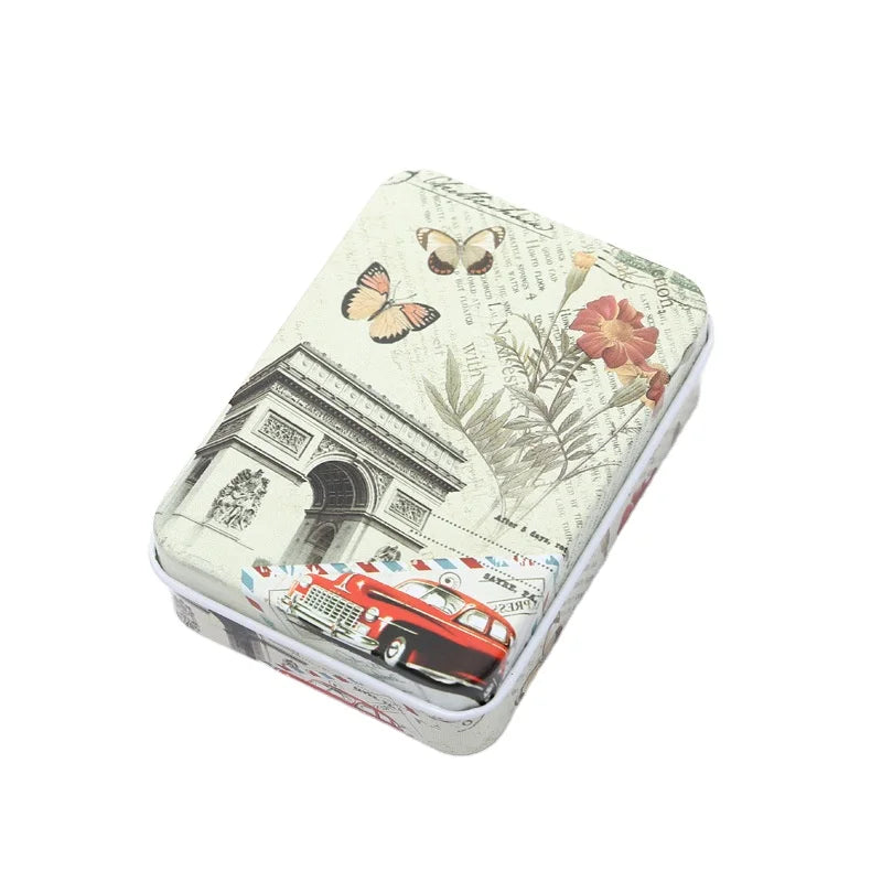 Wholesale Iron Box Spot Rectangular Jewelry Metal Box Cartoon Tinplate Small Metal Mini Candy Tin Box for Candy Card Packaging