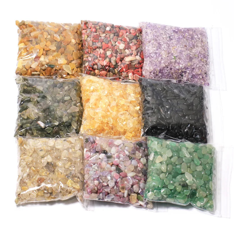 Factory Price Wholesales 500G Polished 3-9mm Citrine Healing Tumble Stones Turquoise Chips Gravels for Fengshui Decoration