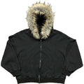 OEM Manufacturers Custom Hoodie French Terry Fur Hood Hoody Zip up Hoodie Jacket for Men