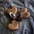 MOQ 1pcs Custom LOGO Wedding Ring Box Wooden Jewelry Engagement Storage Container Holder Rings Bearer Blank Wood Ring Box