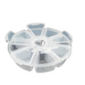 Top Seller Hot Custom 8 Compartment Clear Plastic Storage Box PP Injection Technique Round UFO Shaped Container