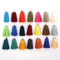 Colorful 3cm Short Tassels Korean Velvet Suede Leather Silver Tassel Fringe Trim Keychain for Jewelry Making