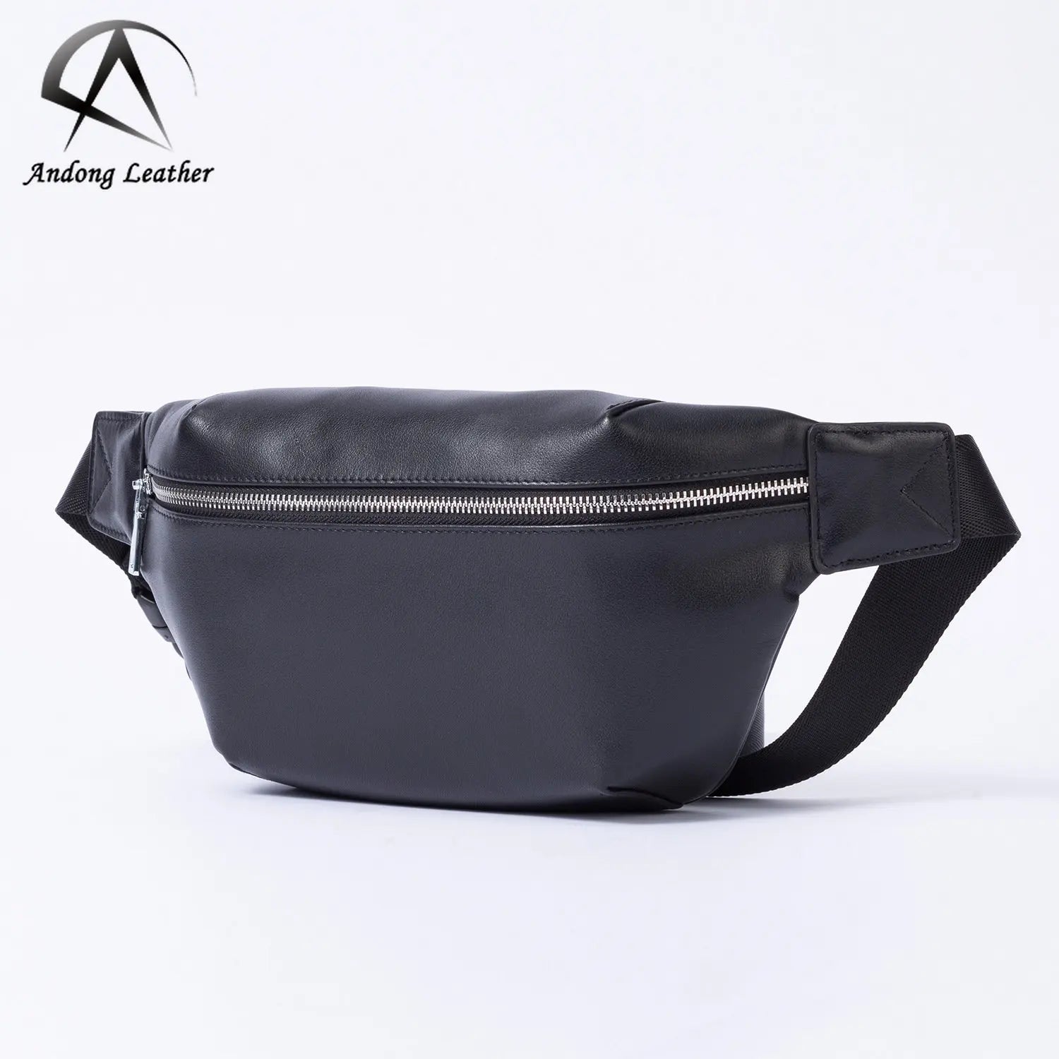Andong Leather New Men's Leather Chest Bag Trendy Fashion Chest Bag Large Capacity Multifunctional Waist Bag 6669