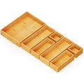 Hot Selling 7-Piece Bamboo Drawer Organizer Storage Boxes Set Kitchen Drawer Bamboo Storage Box with High Quality