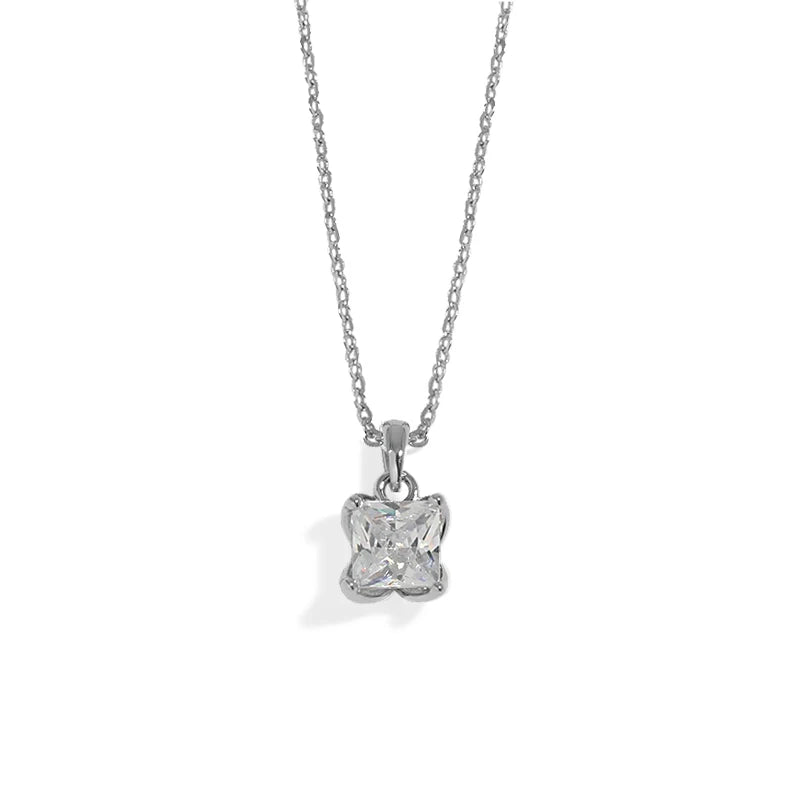 M0151 Square Zircon Diamond Pendant Chain of Clavicle Female Fashion Necklace Jewelry Zircon Pendant Necklace